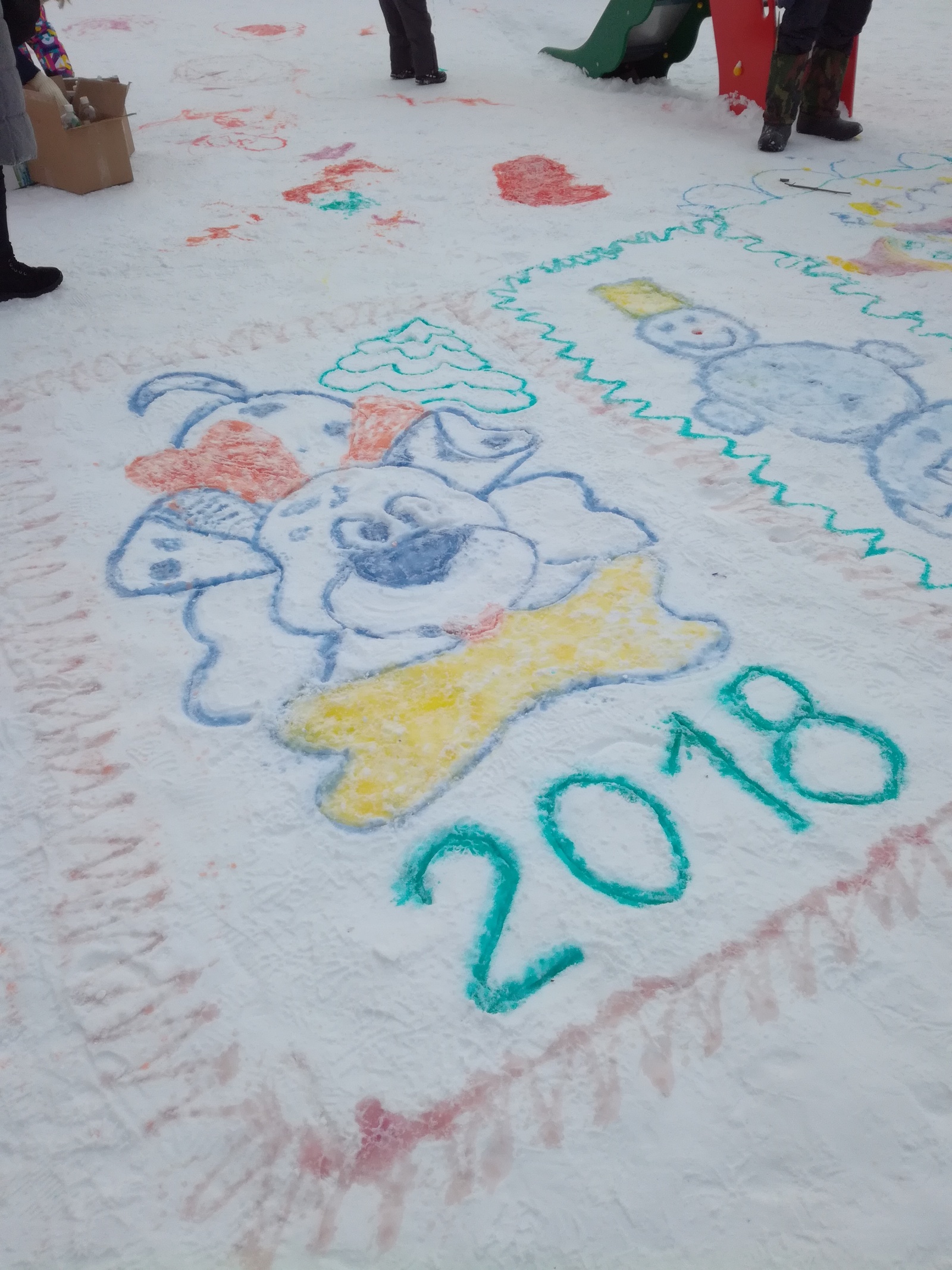 Фестиваль рисунков на снегу 06.01.2018г.